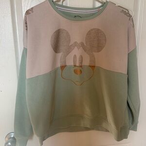 Disney Women's Crew Neck Sweater - Pink and Green